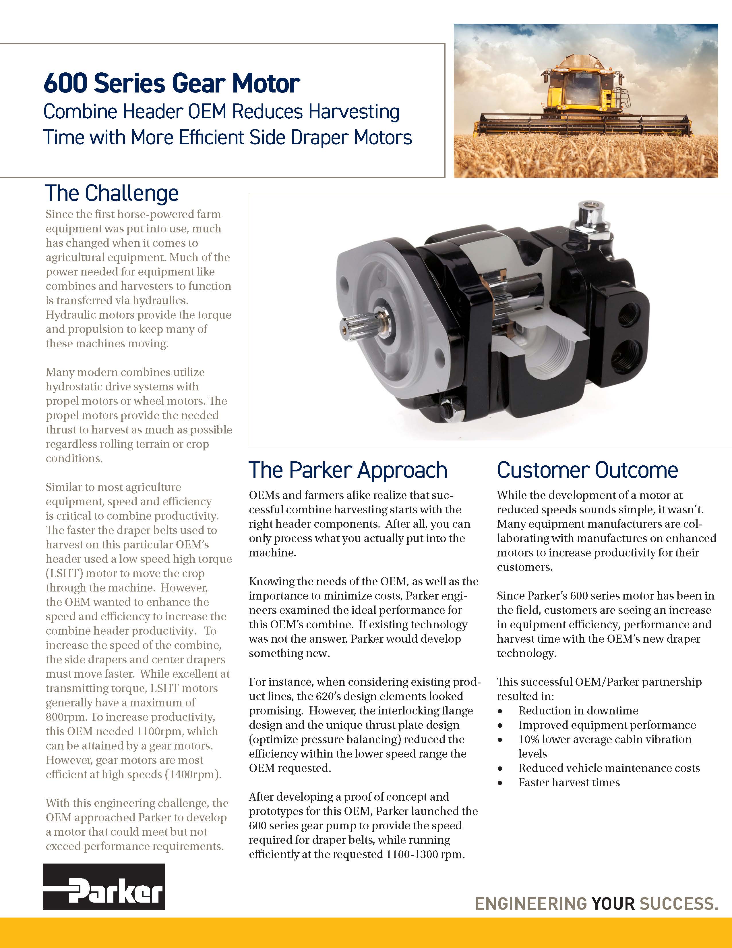 Parker - 600 Series Gear Motor - Cover