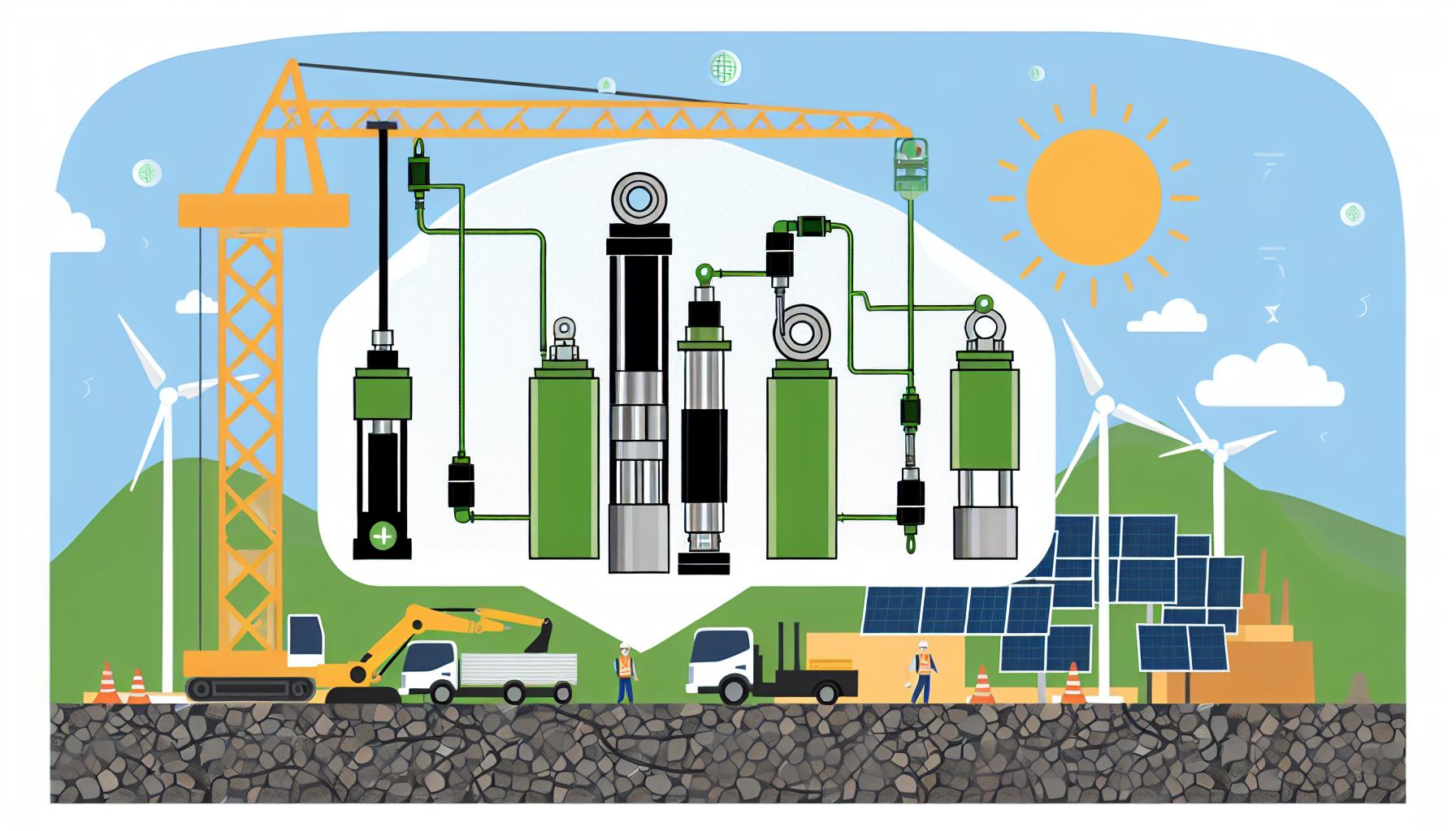 Role of hydraulics parts in sustainable construction practices