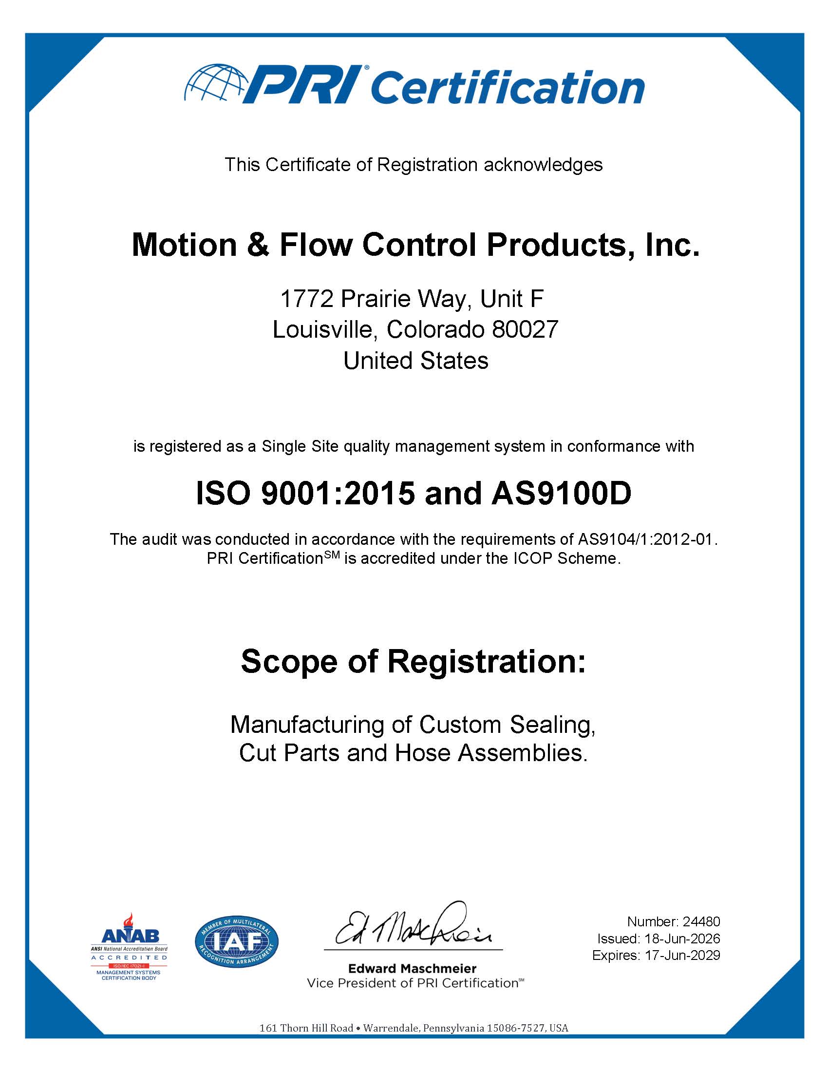 AS9100 Rec D Cert 24480