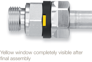 Parker EO-3 Flareless Fitting System Yellow Window