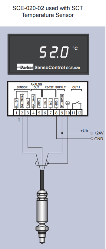 Parker SCE-020 Digital Display Temperature