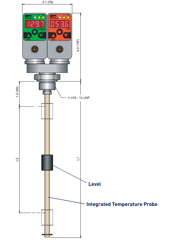 SCLTSD Level Temperature Controller Dimensions
