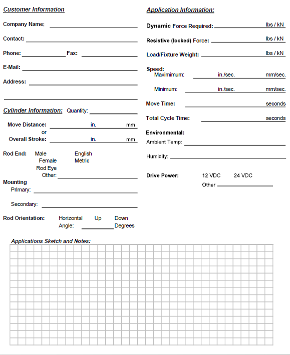 HAS for Solar Tracking Application Worksheet - Parker