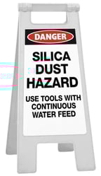 Silica Dust Hazard - Use Tools with Continuous Water Feed