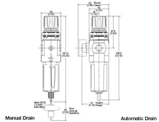 compact-filter-regulator-dimensions