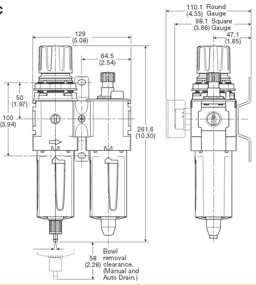 compact-filterregulator-lubricator-dimensions