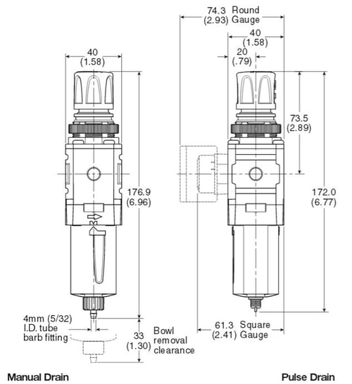 mini-filter-regulator-dimensions