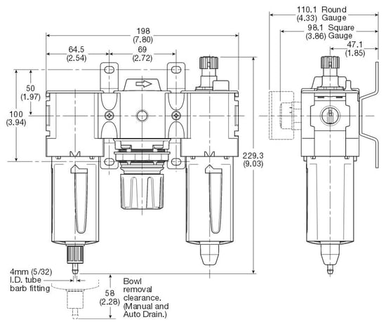 p32-filter-regulator-lubricator-dimensions