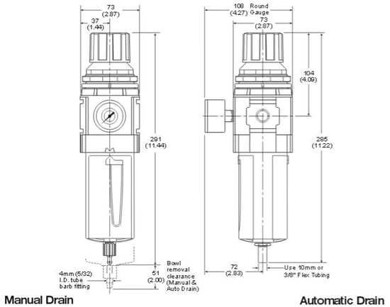 standard-filter-regulator-dimensions