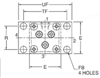 2MNR J Mounting Style Head Dimensions