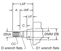 4MA Large Bore Rod End Thread Style IM