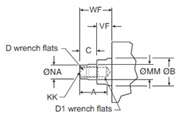 4MA Large Bore Rod End Thread Style SF