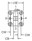 4MAJ Small Bore BB Mounting Style Head Dimensions