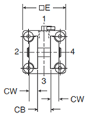 4MAJ Small Bore BC Mounting Style Head Dimensions