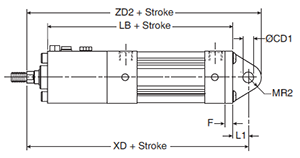 4MAJ Small Bore BE Mounting Style Body Dimensions