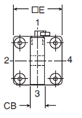 4MAJ Small Bore BE Mounting Style Head Dimensions
