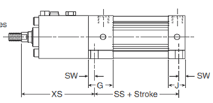 4MAJ Small Bore C Mounting Style Body Dimensions