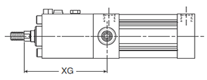 4MAJ Small Bore D Mounting Style Body Dimensions