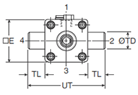 4MAJ Small Bore D Mounting Style Head Dimensions