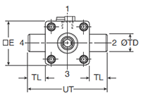 4MAJ Small Bore DB Mounting Style Head Dimensions