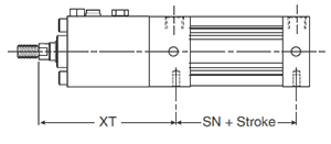 4MAJ Small Bore F Mounting Style Body Dimensions