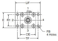 4MAJ Small Bore H Mounting Style Head Dimensions