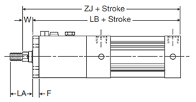 4MAJ Small Bore J Mounting Style Body Dimensions