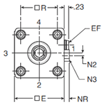 4MAJ Small Bore T Mount Head Dimensions