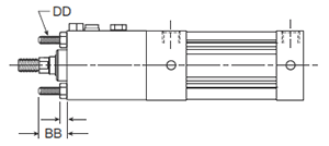 4MAJ Small Bore TB Mounting Style Body Dimensions
