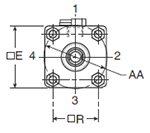4MAJ Small Bore TB Mounting Style Head Dimensions