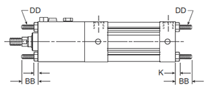 4MAJ Small Bore TD Mounting Style Body Dimensions