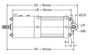 4MAJ Large Bore BB Mounting Style Body Dimensions