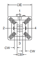 4MAJ Large Bore BB Mounting Style Head Dimensions