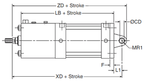 4MAJ Large Bore BC Mounting Style Body Dimensions