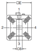 4MAJ Large Bore BE Mounting Style Head Dimensions