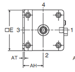 4MAJ Large Bore CB Mounting Style Head Dimensions