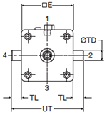 4MAJ Large Bore DB Mounting Style Head Dimensions