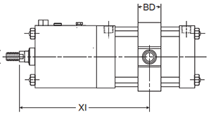 4MAJ Large Bore DD Mounting Style Body Dimensions