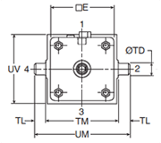 4MAJ Large Bore DD Mounting Style Head Dimensions