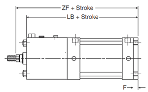 4MAJ Large Bore H Mounting Style Body Dimensions