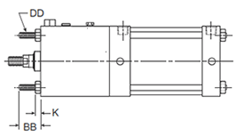 4MAJ Large Bore TB Mounting Style Body Dimensions