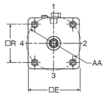 4MAJ Large Bore TB Mounting Style Head Dimensions
