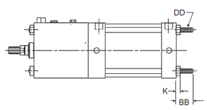 4MAJ Large Bore TC Mounting Style Body Dimensions