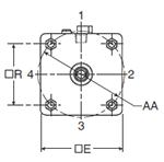 4MAJ Large Bore TD Mounting Style Head Dimensions