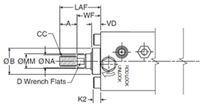 4MAJ Small Bore Rod End Thread Style IM
