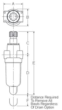 Prep-Air-II-04L-Miniature-Mist-Lubricator-Dimensions