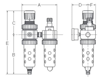 Prep-Air-II-05G-Economy-Two-Unit-Close-Nippled-Combination-Dimensions