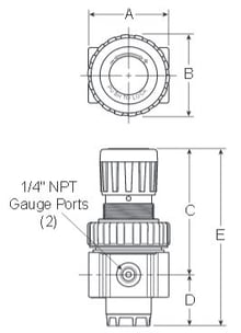 Prep-Air-II-05R-Economy-Regulator-Dimensions