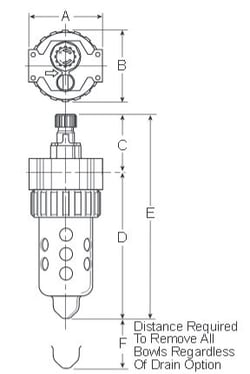 Prep-Air-II-06L-Compact-Mist-Lubricator-Dimensions