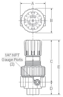 Prep-Air-II-06R-Compact-Regulator-Dimensions